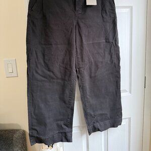 MADEWELL The Twill Wide-Leg Pant in BLACK - Size 14 - NWT